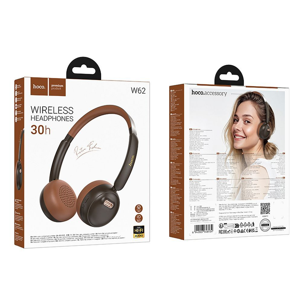 Căști Bluetooth Hoco W62 cu Fir - Negru [5]
