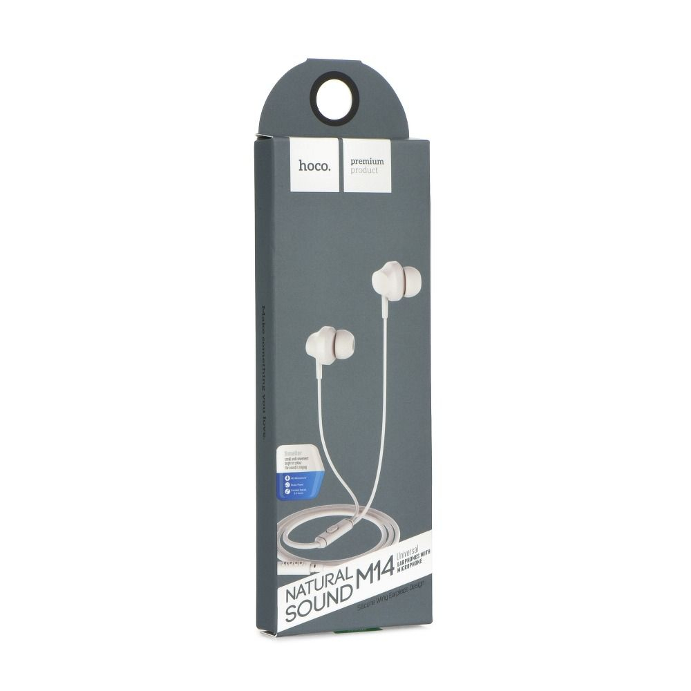 Căști cu Fir Hoco M14 cu Microfon și Jack 3.5 mm - Alb [4]