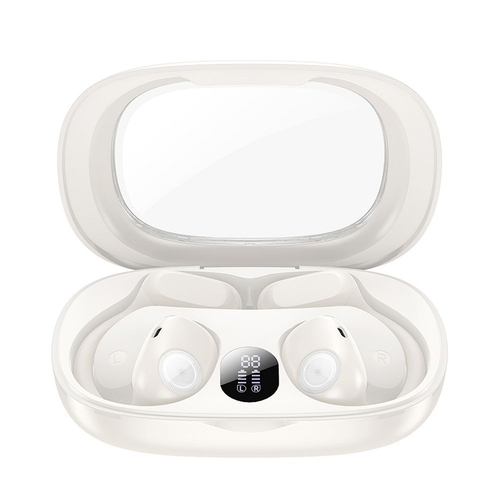 Căști Wireless Bluetooth Hoco TWS EA1, Alb Lăptos [2]
