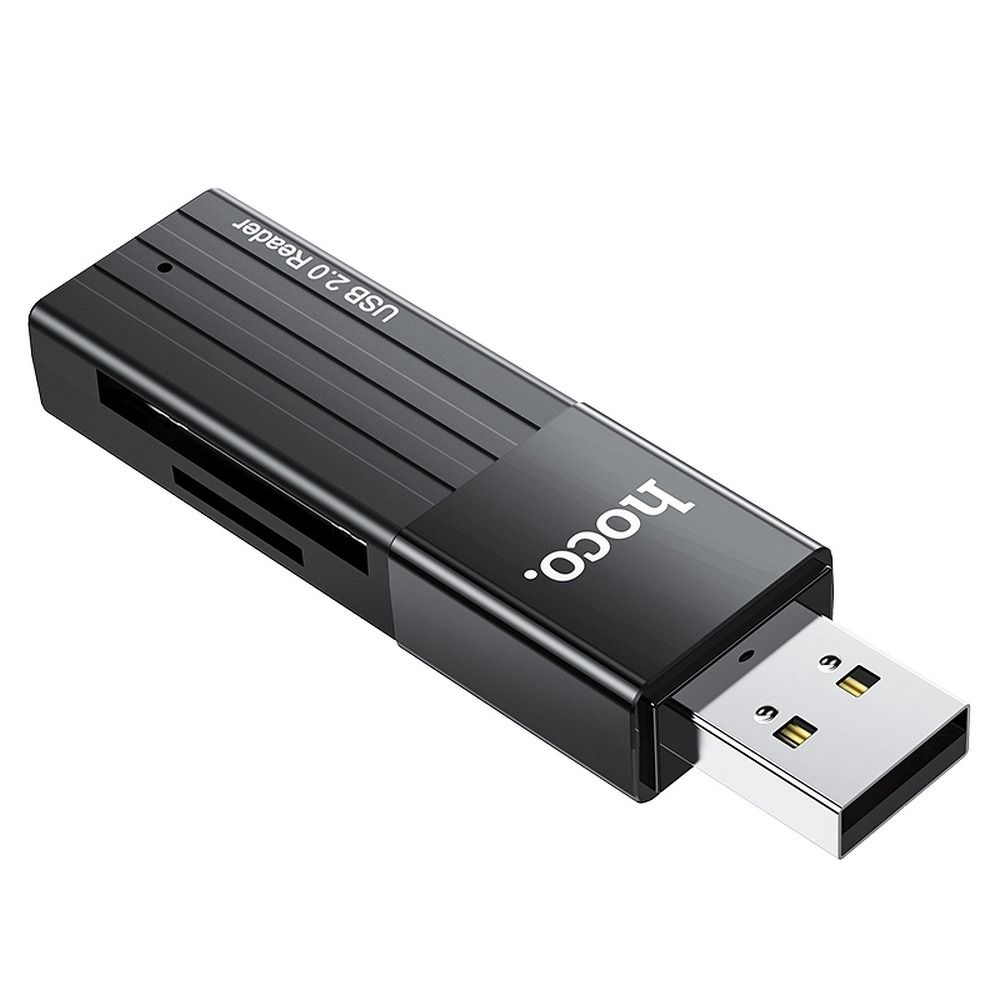 Cititor de Carduri Hoco HB20, 2 în 1, USB-A 2.0, Negru [4]