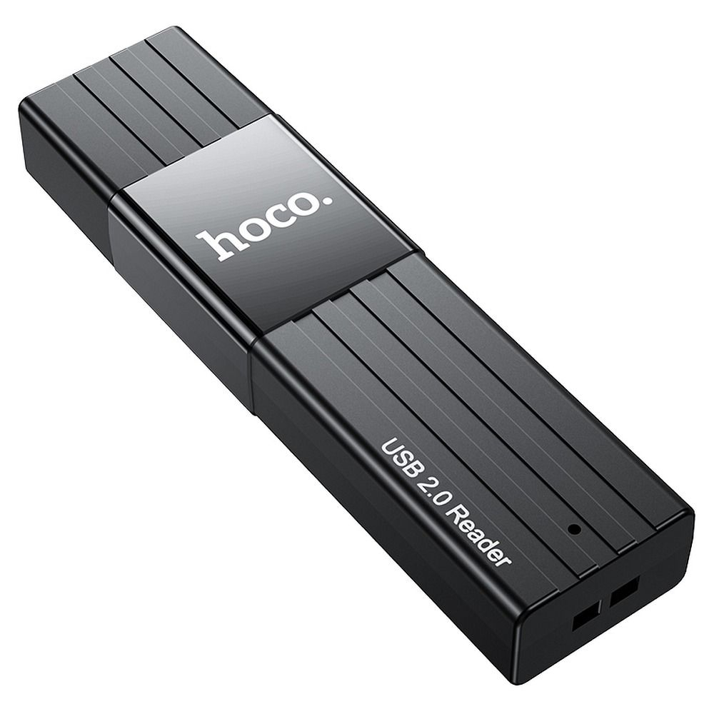 Cititor de Carduri Hoco HB20, 2 în 1, USB-A 2.0, Negru [1]