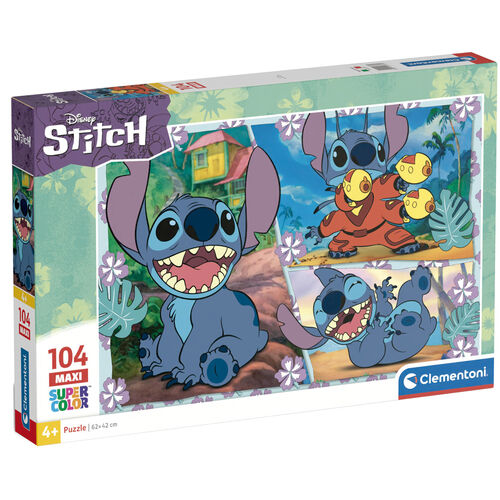 Clementoni Disney Lilo & Stitch «Plasma Blaster» – Puzzle Maxi 104 piese (62 × 42 cm) [1]