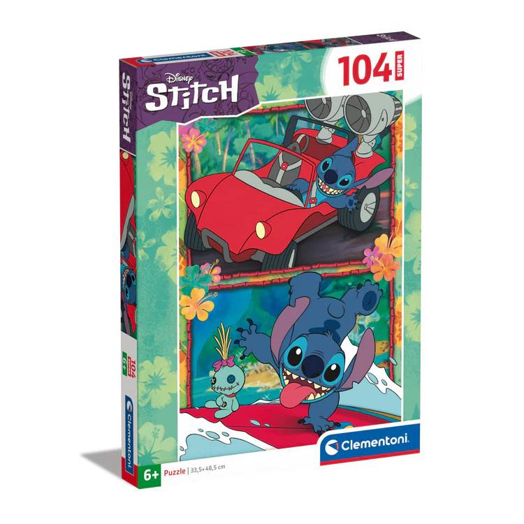 Clementoni Disney Lilo & Stitch „Wild Adventure” – Puzzle Maxi 104 piese (49 × 33 cm) [1]