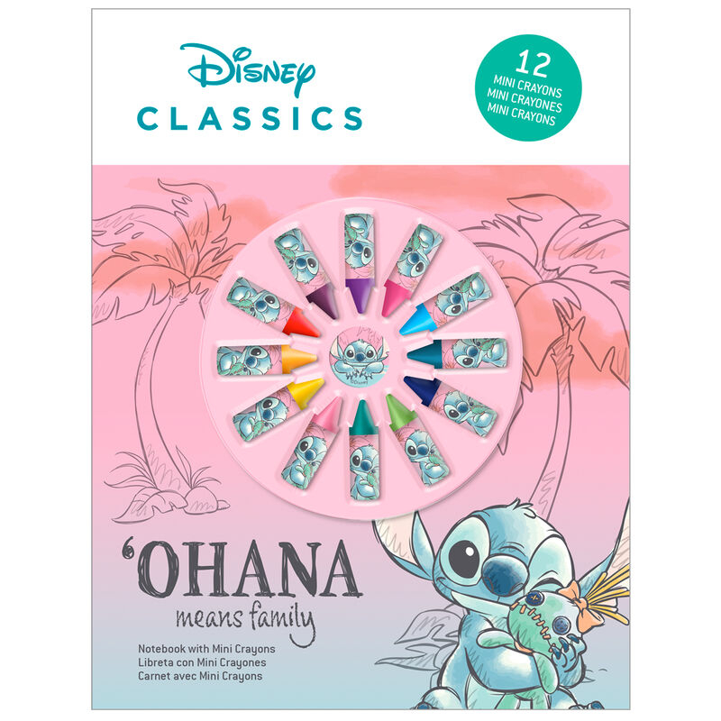 Disney Lilo & Stitch Cheeky – Caiet A4 + set mini 12 creioane cerate [1]