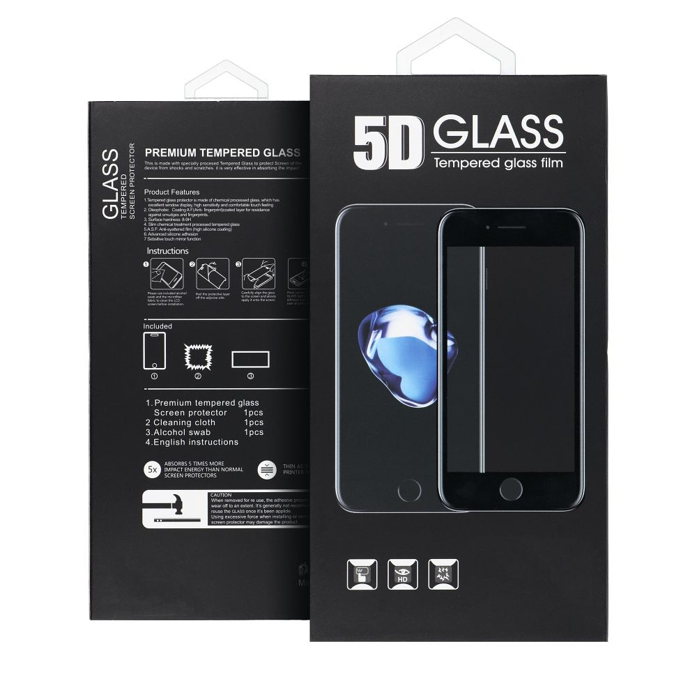 Folie de Sticlă 5D Full Glue pentru iPhone 16, Matte, Negru [5]