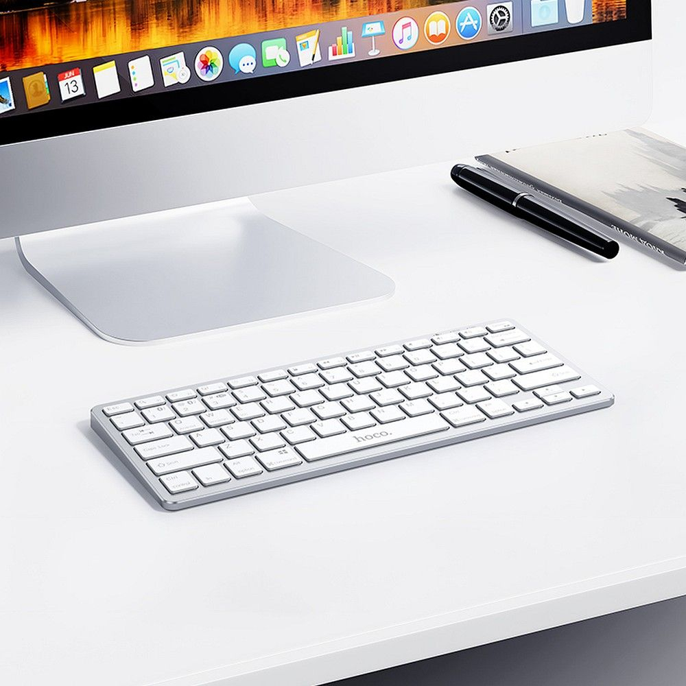 Hoco GM32 - Tastatură Wireless QWERTY, Argintie [4]