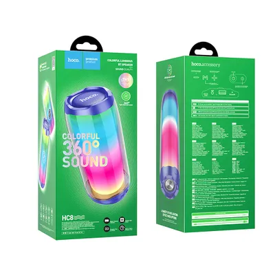 HOCO HC8 Pulsating – boxă Bluetooth portabilă cu LED ambient și mod albastru [1]