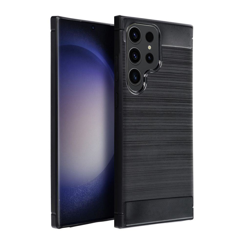 Husă carbon black pentru Samsung Galaxy S25 Ultra – slim, shock‑proof și elegantă [1]