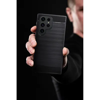 Husă carbon neagră pentru Samsung Galaxy A34 5G – slim, anti-șoc, design modern [1]