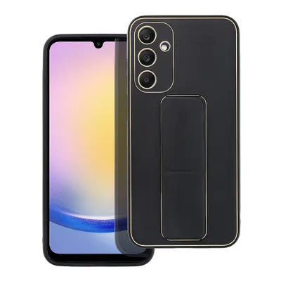 Husă din piele cu suport Kickstand pentru Samsung Galaxy A25 5G – neagră, elegantă și practică [2]