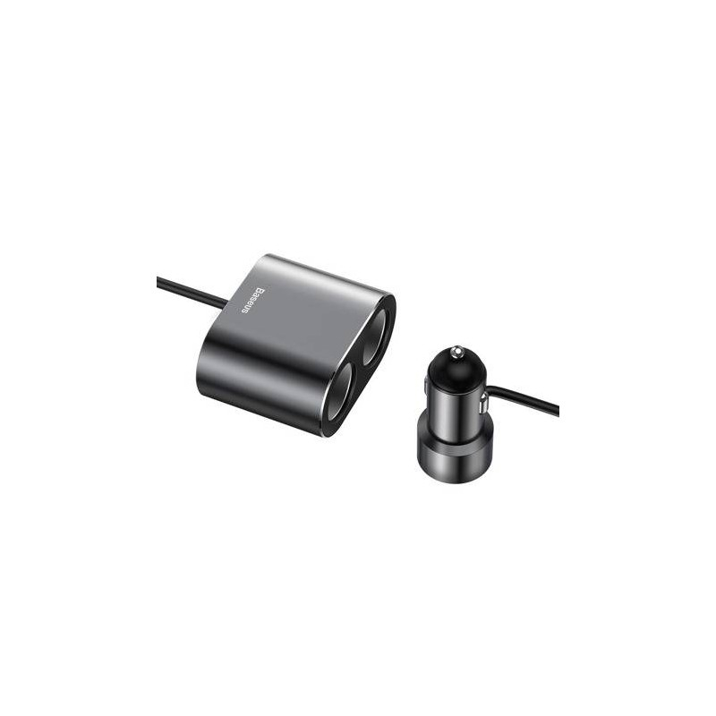 Încărcător Auto Baseus – 2 x USB-A + 2 x Priză Brichetă, Hub de Alimentare pentru Mașină [1]