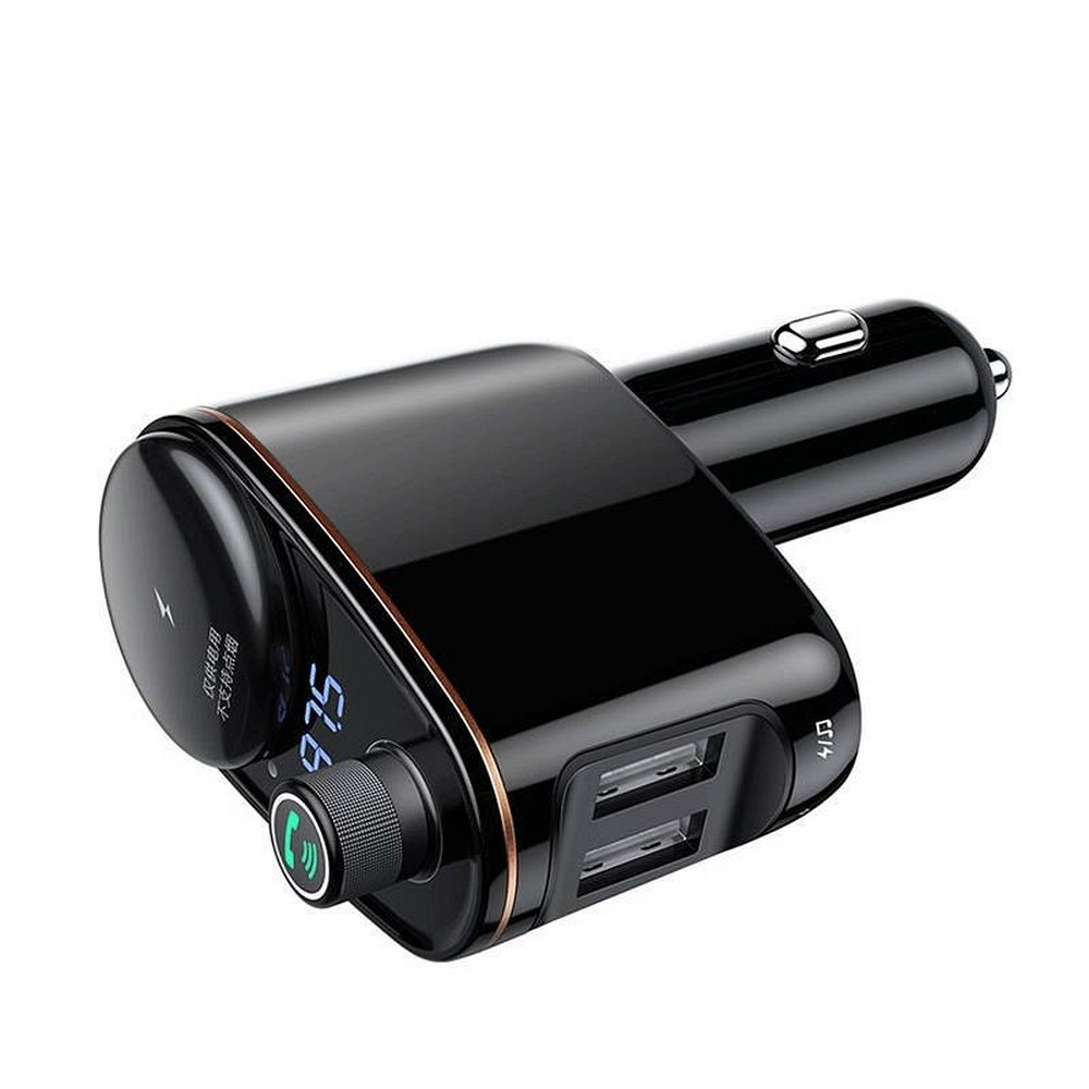Încărcător Auto Baseus cu 2 x USB-A și Transmițător FM + BT, 3.4A, S-06, CCHC000001, Negru [2]