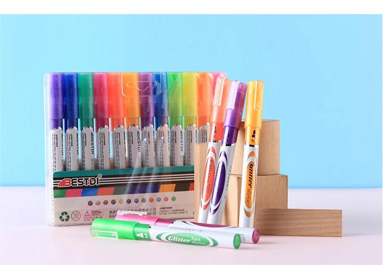 Marker cu Vopsea Glitter Paint – Culori Strălucitoare, Efect Sclipitor, pentru Creativitate [1]