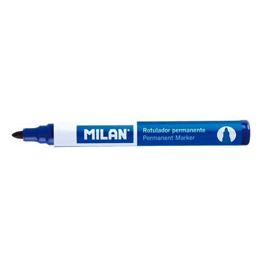 Marker Permanent Milan – Albastru, Vârf Rezistent, Scriere pe Diverse Suprafețe [1]