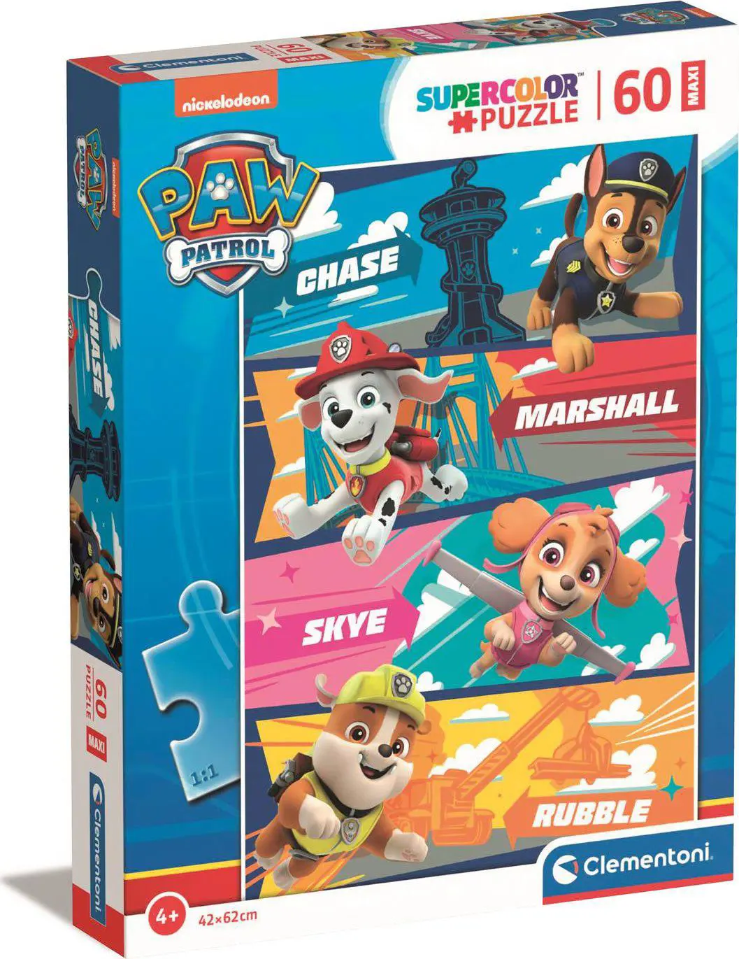 Patrula Cățelușilor – Puzzle Maxi 60 Piese Clementoni, 62 x 42 cm [1]