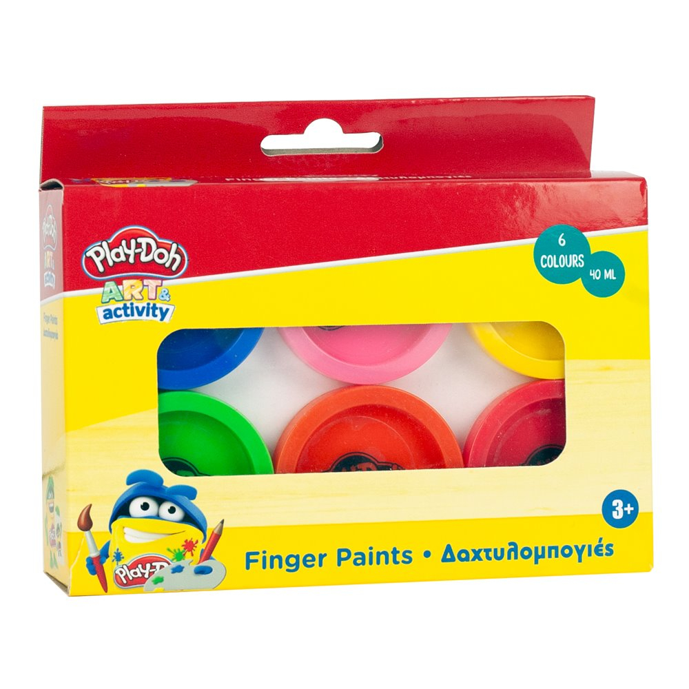 Play-Doh Art – Culori de Degete, Set 6 Bucăți, Non-toxice, pentru Copii [1]
