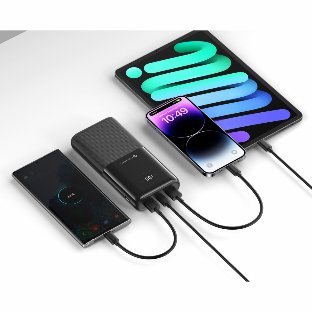 Powerbank Forcell F Energy P20K1, PD QC3.0, 3A, 20W, 20,000 mAh, Negru [2]