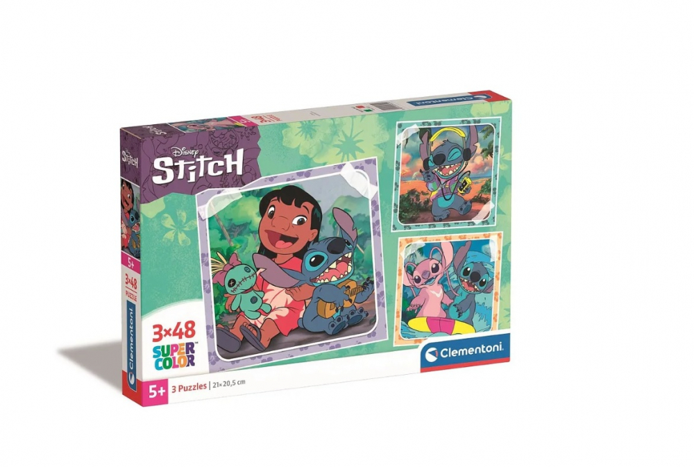 Puzzle Disney Lilo & Stitch Music - Set 3x48 Piese Clementoni [1]