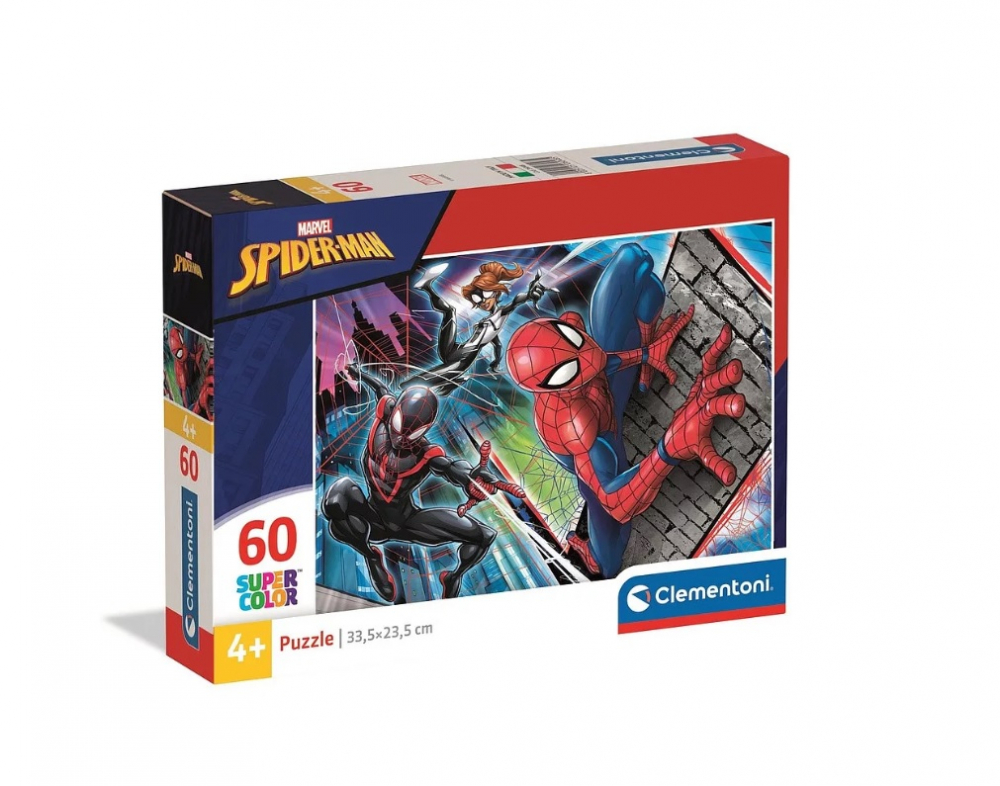 Puzzle Spider-Man Trio in Action,Super-Man in Actiune, - 60 Piese Clementoni [1]