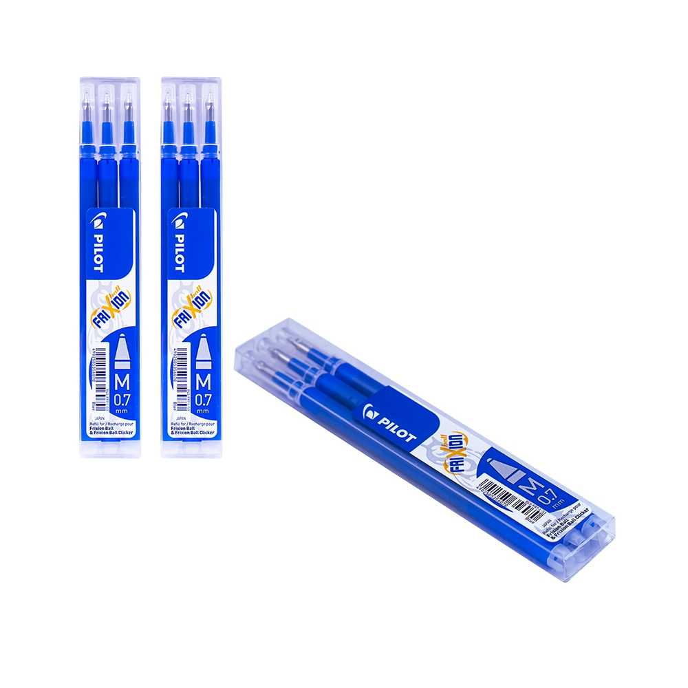Rezerve Roller Frixion Ball 0.7 mm Albastre – Set 3 Bucăți, Pilot [3]