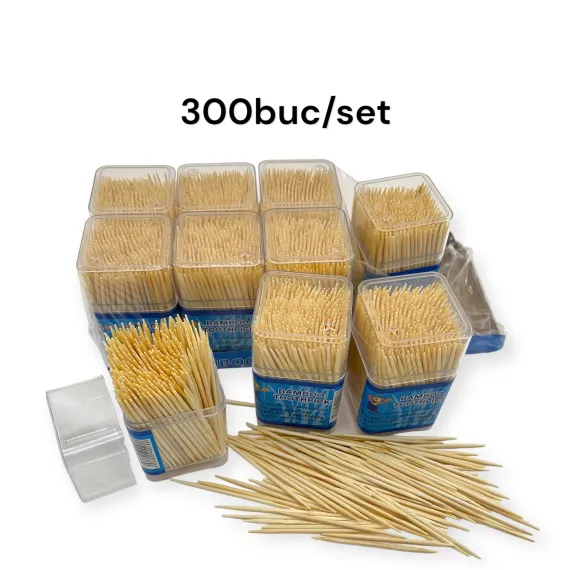 Scobitori din Lemn – Set Igienic pentru Uz Zilnic sau Servire, Ambalate Igienic [1]