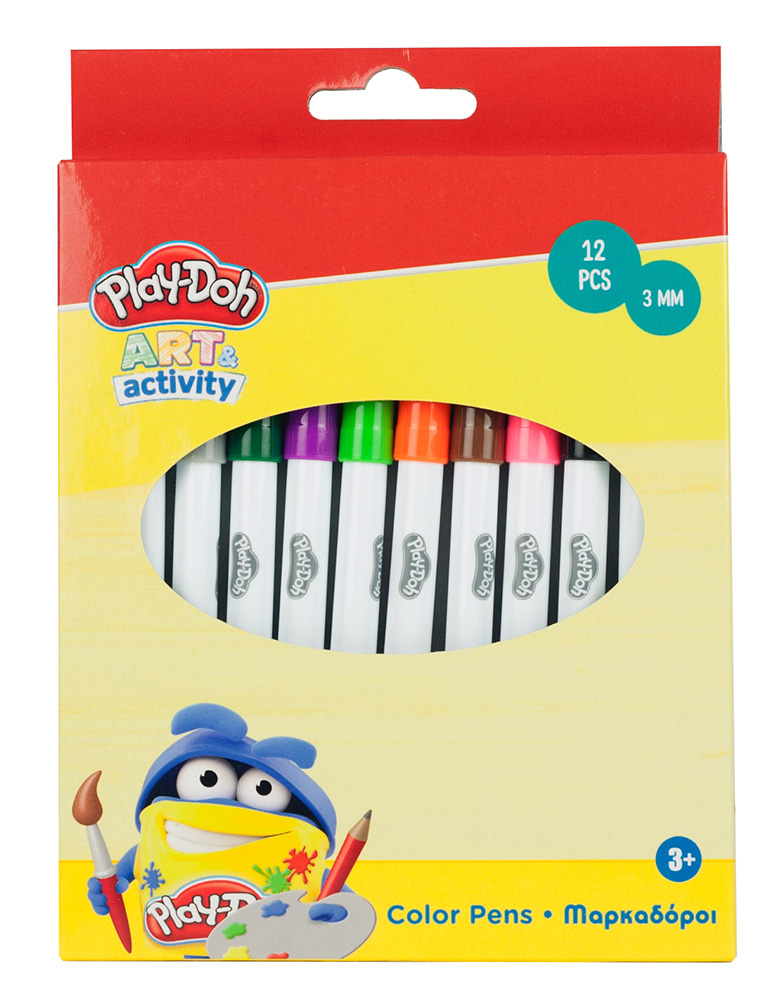 Play‑Doh Art – Set 12 Markere Lavabile, Feutres, Vârf 3 mm [1]