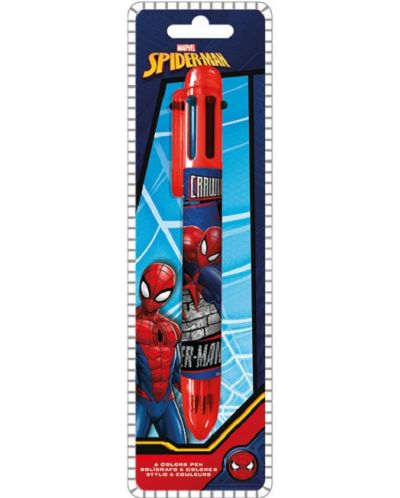 Stilou 6 Culori Omul Păianjen – Web Slinger, Multifuncțional, pentru Copii [1]