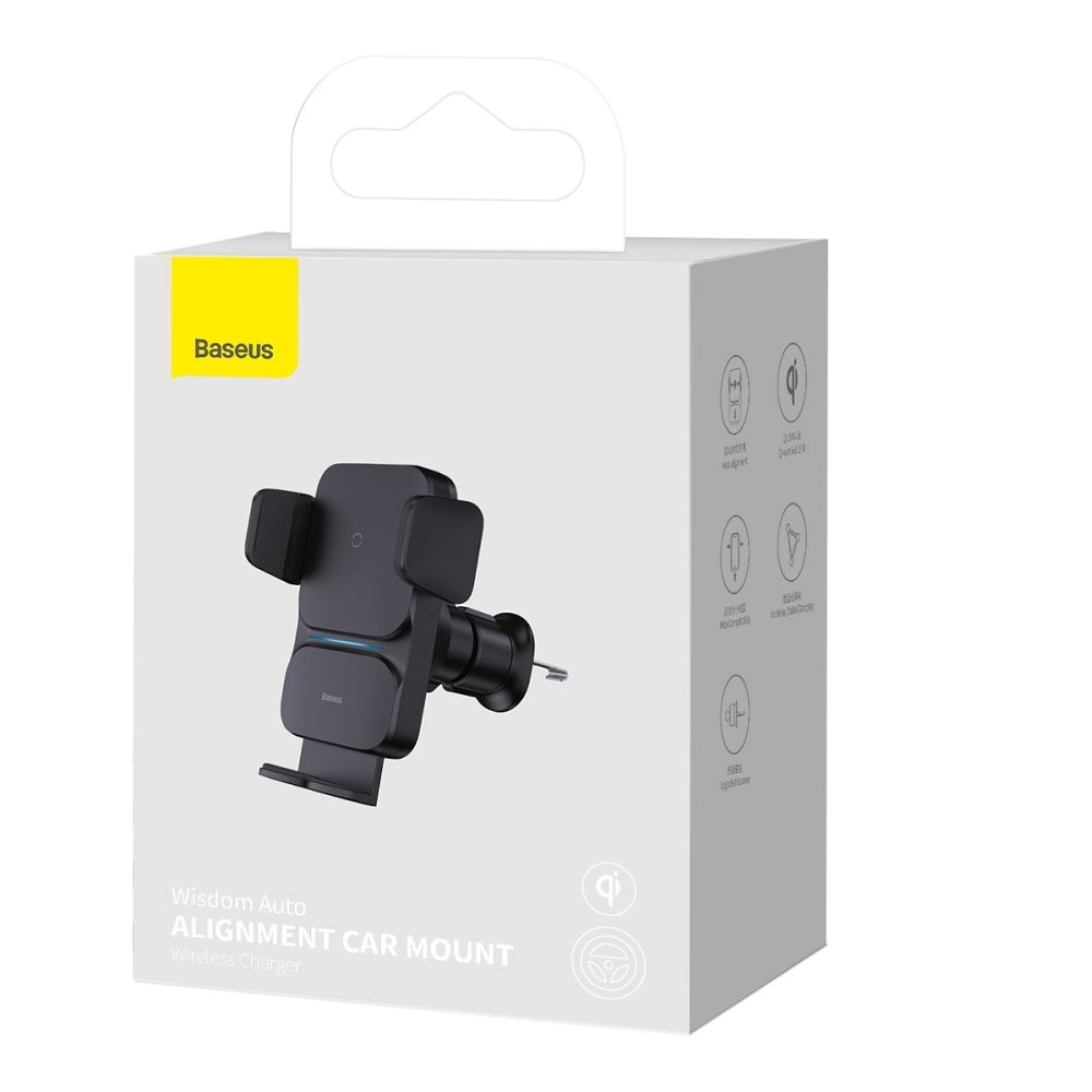 Suport auto BASEUS cu incarcare wireless automata 15W CGZX000001 negru [6]