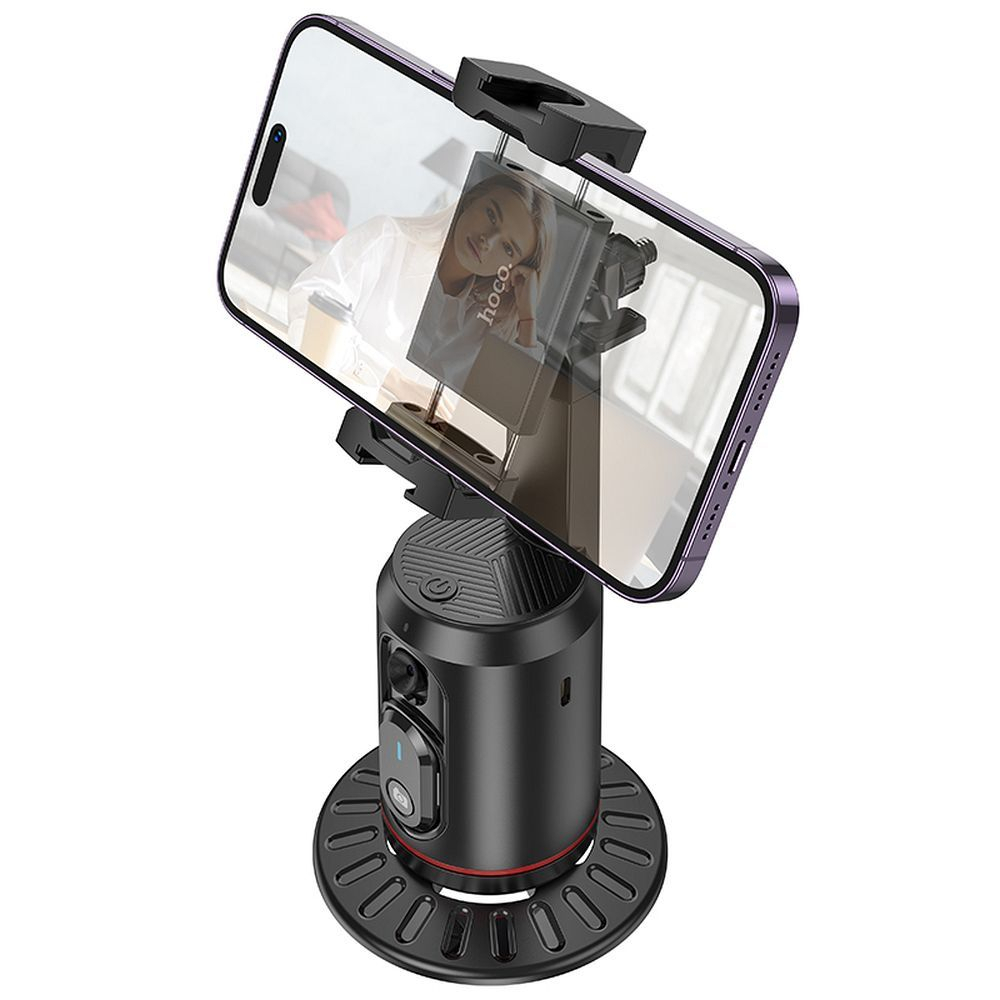 Suport Telefon Mobil Hoco 360° cu Auto Face Tracking K23, Negru [4]