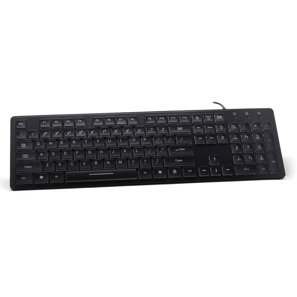 Tastatură cu fir ART USB A QWERTY cu AK-20 negru subțire și ușor [1]