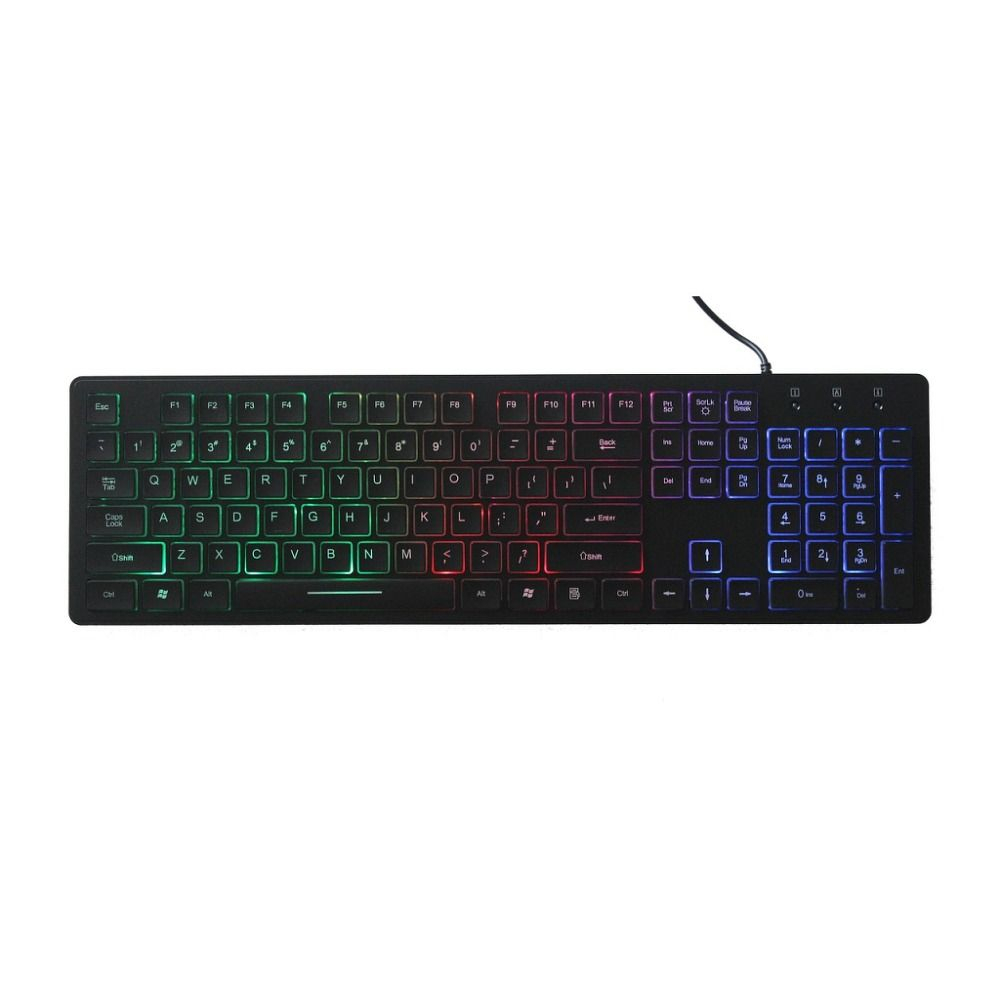 Tastatură cu fir ART USB A QWERTY cu AK-20 negru subțire și ușor [2]