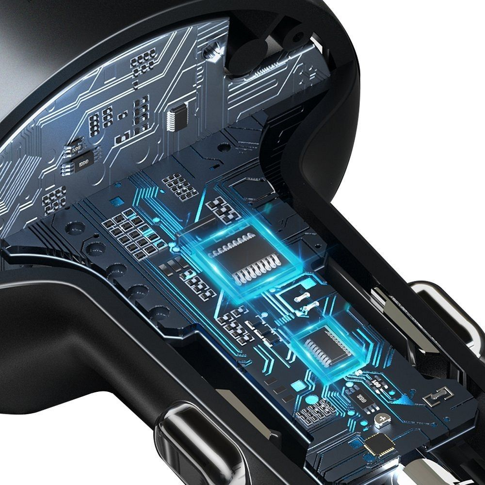 Transmițător FM Bluetooth 5.0 Baseus + Încărcător Auto 2x USB 3.4A QC3.0 – CCLH-01 [6]