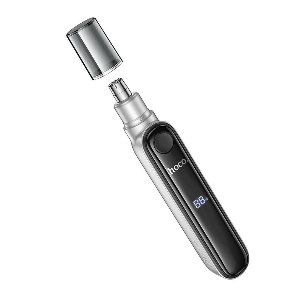 Trimmer pentru Păr din Nas Hoco HP33, cu Display, Gri Metalic [2]