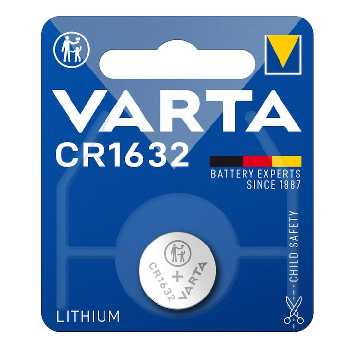 VARTA CR1632 – baterie litiu coin 3 V, ~130‑140 mAh (1 bucată) [1]
