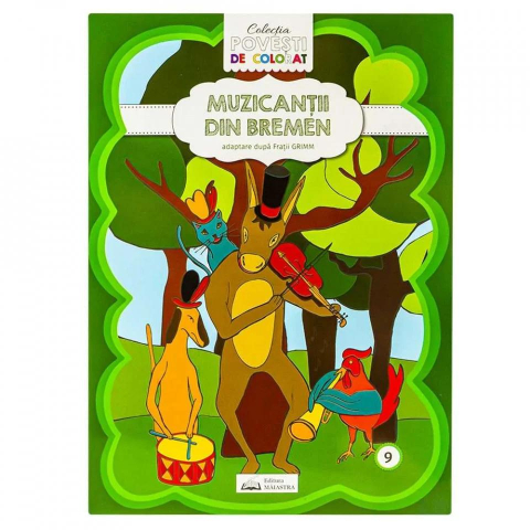 Rechizite și Birotică - Carte de colorat „Muzicanții din Bremen” – Format A4