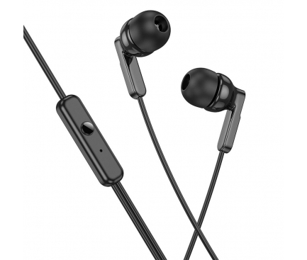 Căști cu Fir HOCO M121 – Jack 3,5 mm, Microfon, Negru [2]