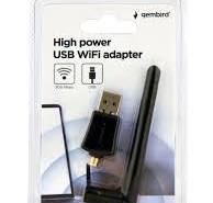 Diverse - Placă de rețea GEMBIRD USB-A cu antenă detașabilă WiFi WNP-UA300P-02, negru