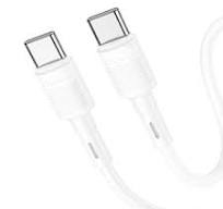 Cabluri - Cablu HOCO X83 – Type-C la Type-C, PD 60W, 3A, 1 m, Alb