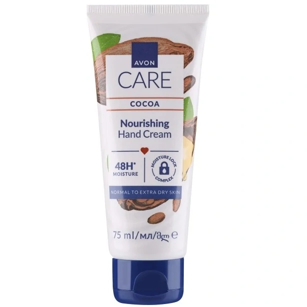 Lotiuni si creme de corp - Cremă de Mâini Avon Care Cocoa – Hidratare Intensivă cu Unt de Cacao, 75 ml