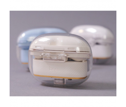 Casti - Căști Wireless HOCO TWS EW54 – Bluetooth, Alb Lapte, Design Compact