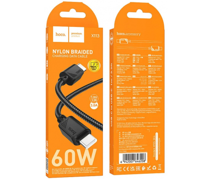 Cabluri - Cablu USB Tip-C la Tip-C, Încărcare Rapidă 60W, 1 m