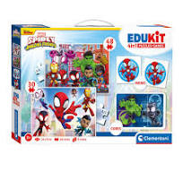 Puzzle copii - Omul Păianjen Spidey Colecție de jocuri 4-în-1 Clementoni