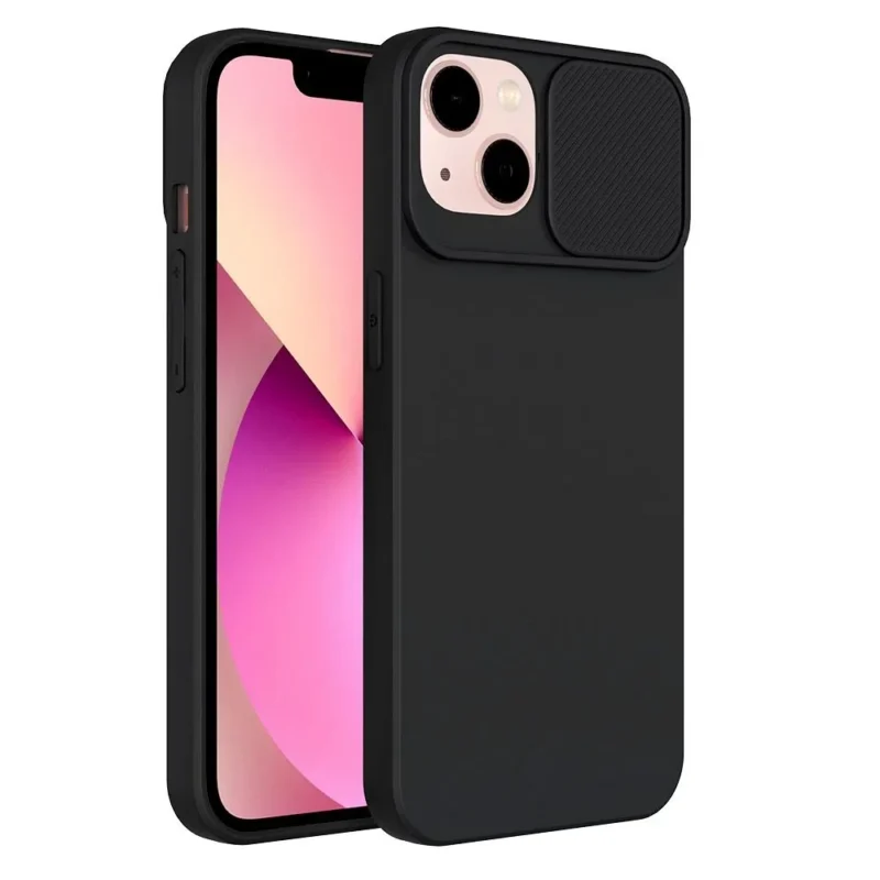 Huse - Slider Husă pentru iPhone 15 Plus, negru