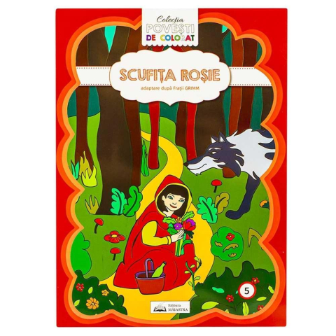Rechizite și Birotică - Carte de colorat „Scufița Roșie” – Format A4, pentru copii