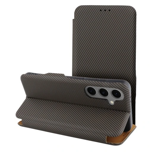 Huse - FOLIO husă tip carte cu magnet lateral pentru Samsung S24 FE, maro