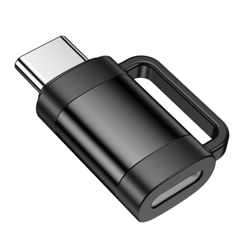 Adaptor OTG Hoco Type-C la Lightning, UA31E, Negru [2]