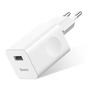 Incarcatoare - Baseus CCALL‑BX02 – Încărcător de Perete USB‑A Quick Charge 3.0 24 W – Negru/Alb