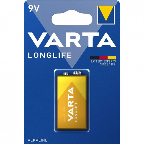 Casă si grădină - Baterie Alkalină VARTA 9V, Tip 6LR61 Longlife, 1 Buc.