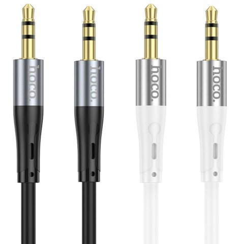 Cablu AUX Hoco UPA22 – Jack 3.5mm la Jack 3.5mm, 1m, Negru [3]