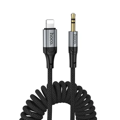 Cablu AUX Lightning la Jack 3.5mm Hoco UPA33A, 1.5m, Black – Audio Cable [1]
